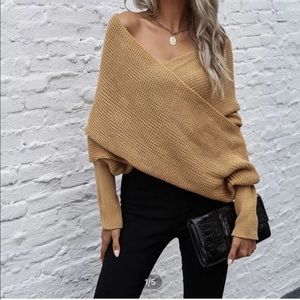 SHEIN Wrap sweater shirt